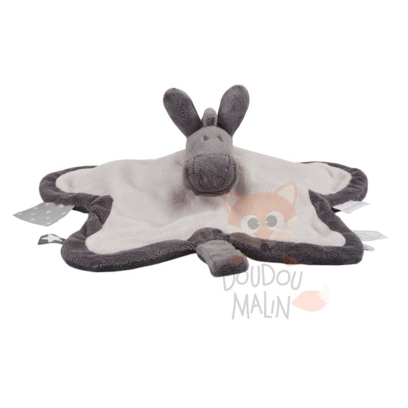 Noukies poudre détoiles baby comforter paco donkey dark grey  